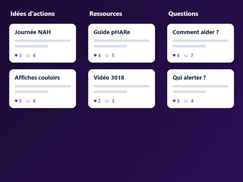 Le tableau d'échanges des ambassadeurs