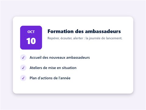 Temps fort : la formation des ambassadeurs